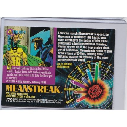 Marvel Universe Series 5 (1994) BASE Trading Cards - Meanstreak #179