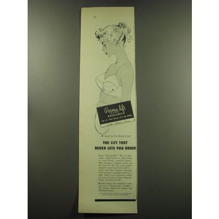 1949 Perma-Lift Bras Ad - The lift that never lets you down