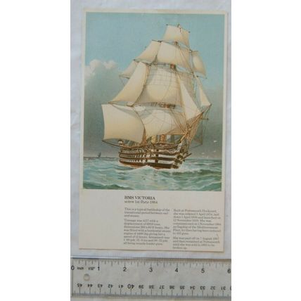 1976 Propaderm-A card HMS Victoria, screw 1st Rate 1864