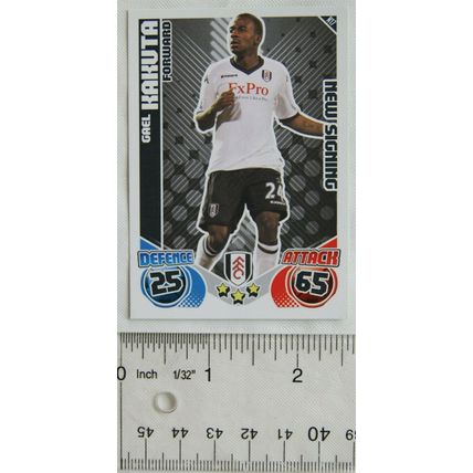 2010/11 Topps Match Attax Trading Card N17 Gael Kakuta, Fulham