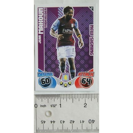 2010/11 Topps Match Attax Trading Card N2 Jean Makoun, Aston Villa