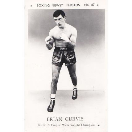Brian Curvis Boxer Boxing News Real Photo Postcard