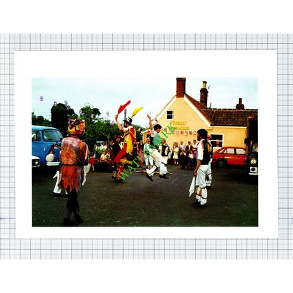 Bucklesham Suffolk Morris Dancing Shannon Inn - 1980s Cutting / Print
