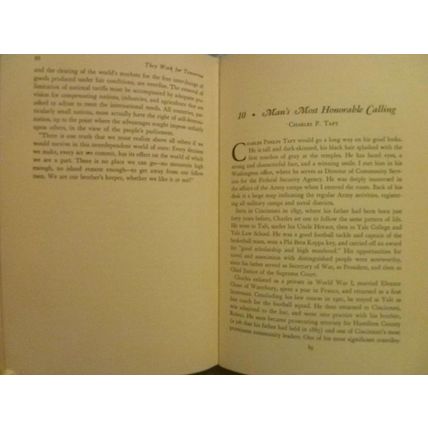 THEY WORK FOR TOMORROW by ROBERT M BARTLETT 1943 HC AMERICAN LEADERSHIP STORIES