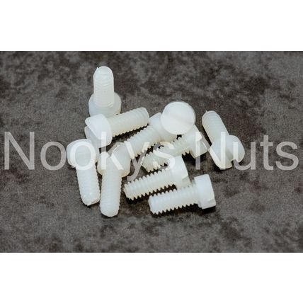 0BA 2BA 4BA 5BA 6BA 8BA Nylon Cheesehead Slotted Plastic Bolts / Screws