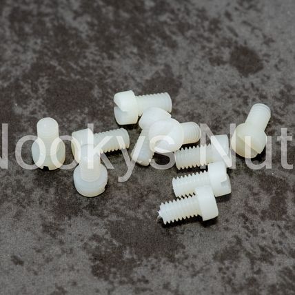 0BA 2BA 4BA 5BA 6BA 8BA Nylon Cheesehead Slotted Plastic Bolts / Screws