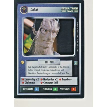 STAR TREK CCG/TCG 1ST EDITION REFLECTIONS FOIL DUKAT