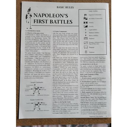 Decision Games Overlord Games Wargame Napoleon's First Battles - UNPUNCHED