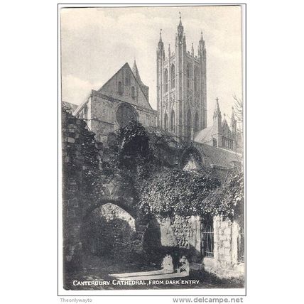 CANTERBURY CATHEDRAL FROM DARK ENTRY, KENT, ENGLAND, Postcard