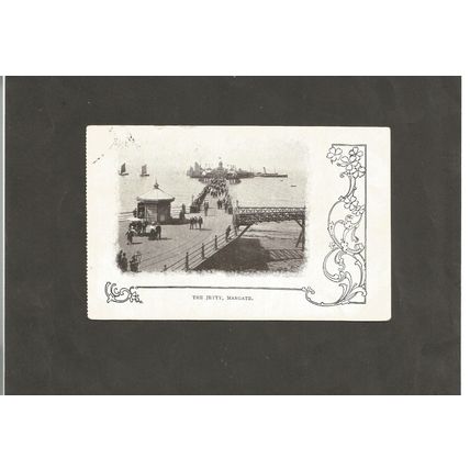 The Jetty, Margate. Antique Photographic Postcard dated 1905