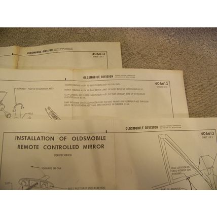 INSTALLATION OF OLDSMOBILE REMOTE CONTROLLED MIRROR, F85 SERIES, 406613