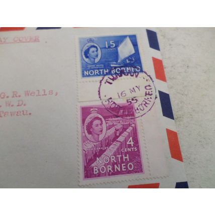 North Borneo - Air Mail - 1955 - 1st Day Cover