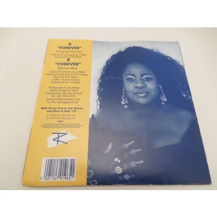 Claudia Patrice - Forever - 7" Vinyl Single - R Records - TKJR 1 - 1990