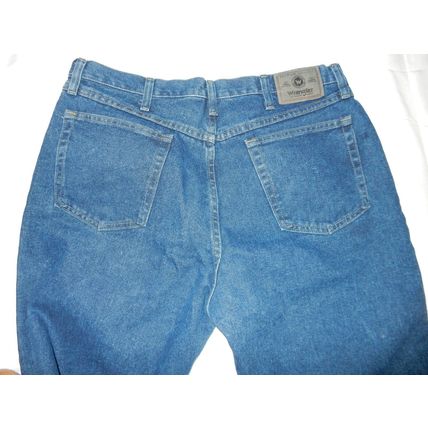 Vintage Wrangler Authentic Jeans Mens Dark Blue 100% Cotton 36x30