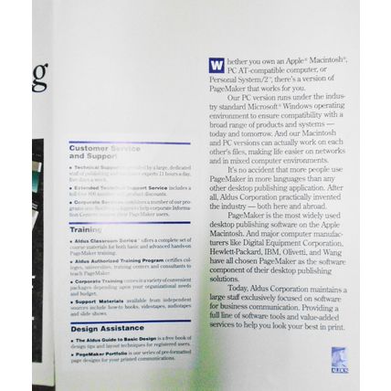 Aldus PageMaker - 1988 Advertising Promo Brochure