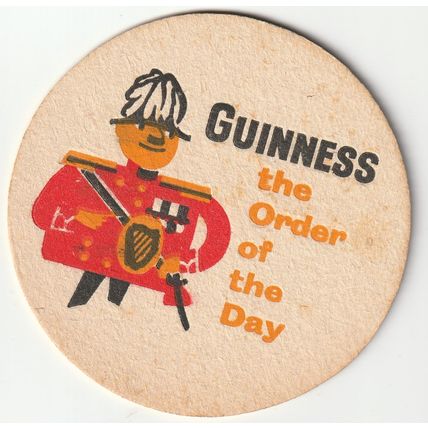 BEER MAT - GUINNESS (DUBLIN) - ORDER OF THE DAY - (Cat 0113) - (1963)