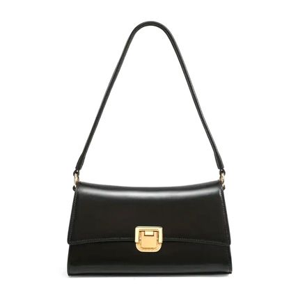 Elegant Women’s Shoulder Bag - Chic Retro Black Crossbody-Black