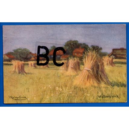 Art Postcard Haystacks Walberswick Suffolk Nr Blythburgh Southwold Dunwich