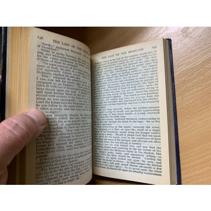 VINTAGE "LAST OF THE MOHICANS" J FENIMORE COOPER FICTION FAUX LEATHER BOOK (P2)