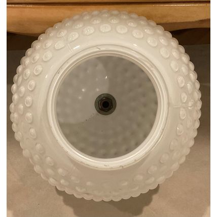 Vintage Hobnail Milk Glass Round Ball Globe Cover Hanging Glass Globe