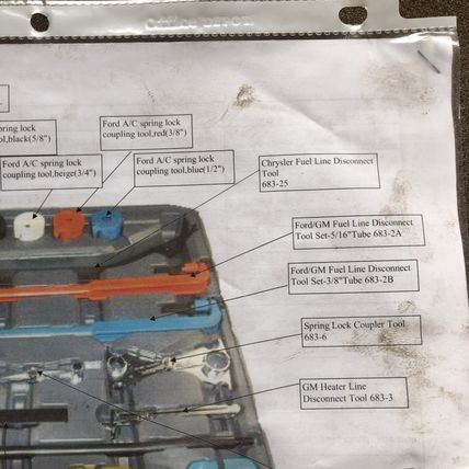 Cal-Van Master Quick Disconnect Tool Kit Fuel AC Hydraulic Coupling Line HRR 683