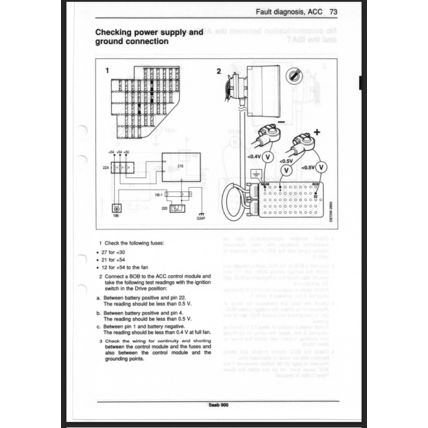 Saab 900 Climate Control System ACC Workshop Manual 1994 199731583 PDF