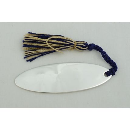 Large, Elliptical Sterling Silver Bookmark, Richard Carr, Sheffield 2002, 81mm