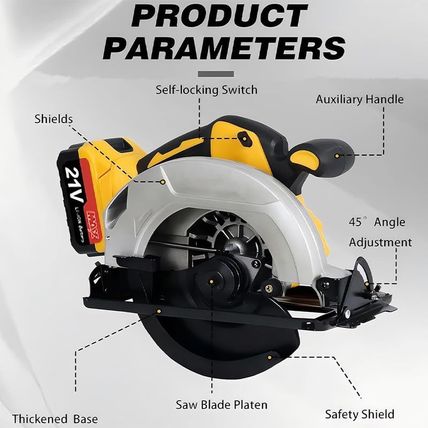 Cordless Circular Saw for DEWALT 20V MAX Battery, 7-1/4 Inch Brushless Power Cir
