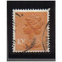 1976 GB 10P BROWN F/U SG X886