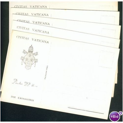 Vatican City FDI Postcard 1970 - Expo '70 - x5 card set