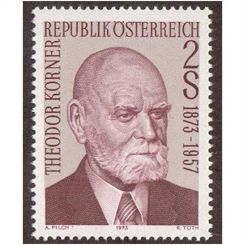 AUSTRIA REPUBLIK OSTERREICH 1973 BIRTH CENTENARY PRES THEODOR KORNER MNH