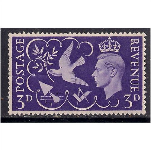 GB 1946 KGV1 3d Victory MM stamp SG 492.(C870 )