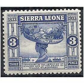 Sierra Leone 1933 SG172 3d Blue Mounted Mint . .