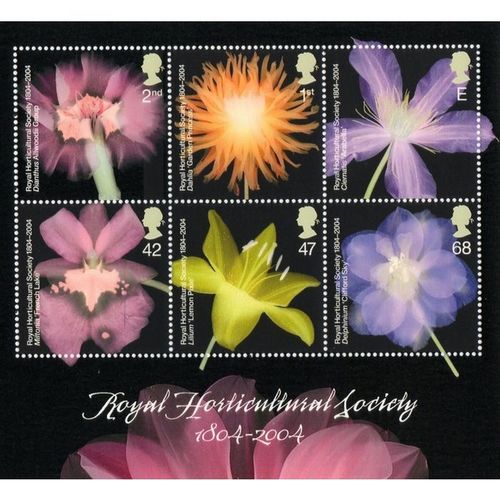 Great Britain 2004 RHS Miniature Sheet Mounted Mint MM SG 2462 Sc 2214a stamp
