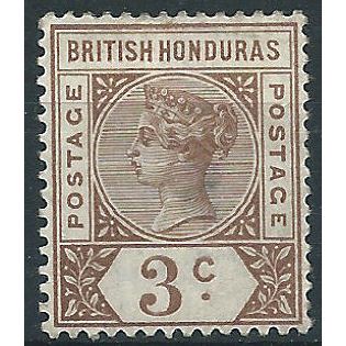 British Honduras 1895 SG53 3c Brown Mounted Mint....