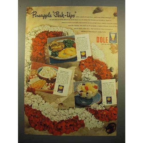1946 Dole Pineapple Ad - Pineapple Perk-Ups