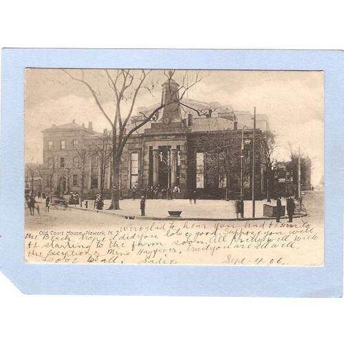 New Jersey Newark Old Court House Street Scene ~918