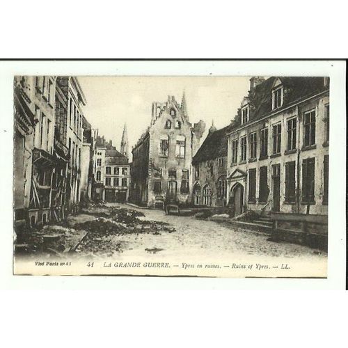 Belgium GREAT WAR Ypres Ruins Postcard by LL (41)