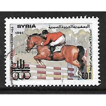 SYRIA 1991 MEDITERRANEAN GAMES ATHENS 600p SHOW JUMPING SG 1817 FINE USED