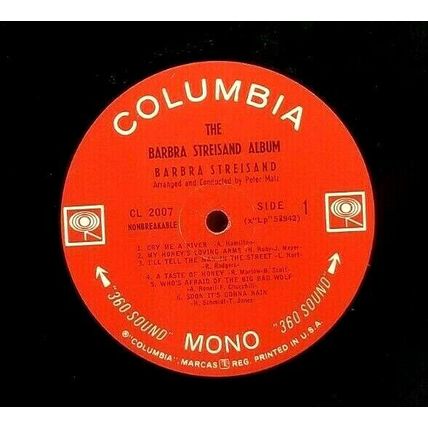 The Barbra Streisand Album (Columbia, Vinyl, LP, 1963,) (P7)