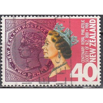 New Zealand 1988 Michel 1015 O Cote (2005) 0.70 Euro Timbre sur timbre