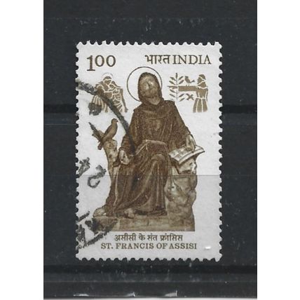 India.800th Birth Anniversary of St. Francis of Assisi stamp.Fine Used.June23