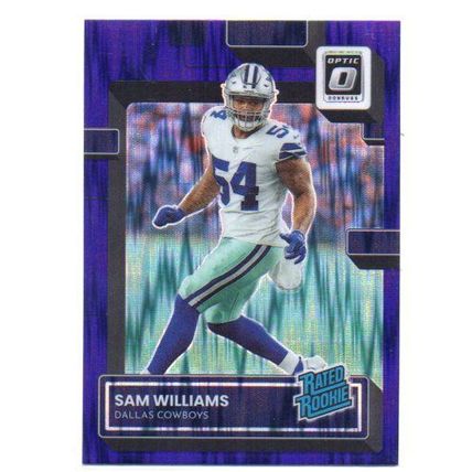 OPTIC RATED ROOKIE PURPLE SHOCK PRIZM SAM WILLIAMS REFRACTOR