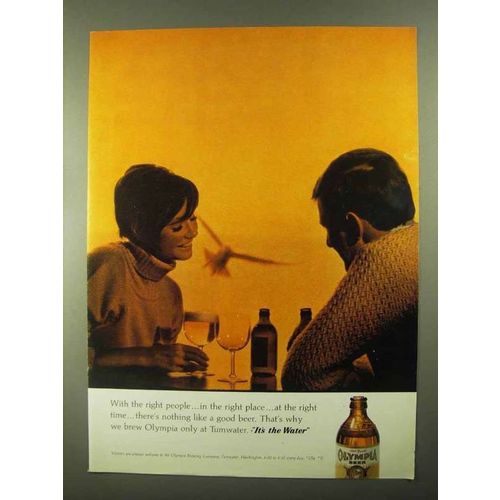 1968 Olympia Beer Ad - With The Right People