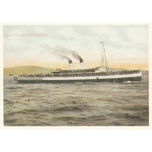 Artist Drawn Turbine S.S. Queen Alexandra Shipping Postcard (S12392)