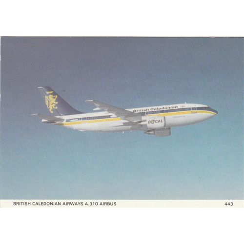 British Caledonian Airways Airbus A310 Civil Aircraft Postcard (A20279)