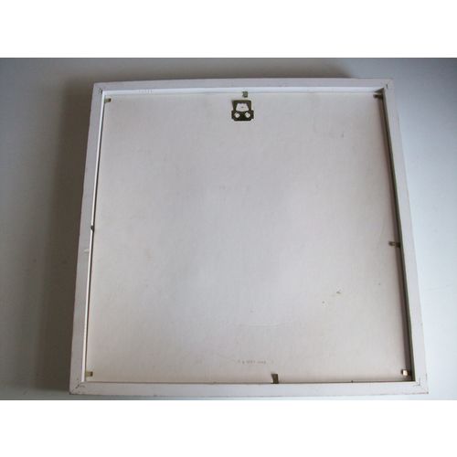 LEAF DESIGN SQUARE WALL HANGING WHITE FRAME 32x32x4.5cms **GC**