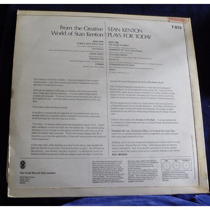 Stan Kenton - Plays For Today - Capitol Records 1966