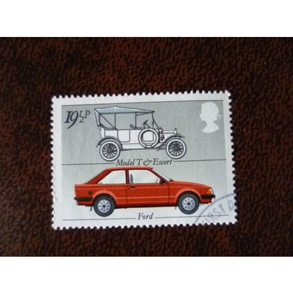 1982 GB British Motor Industry 19 1/2p Ford Model T Escort used stamp SG1199