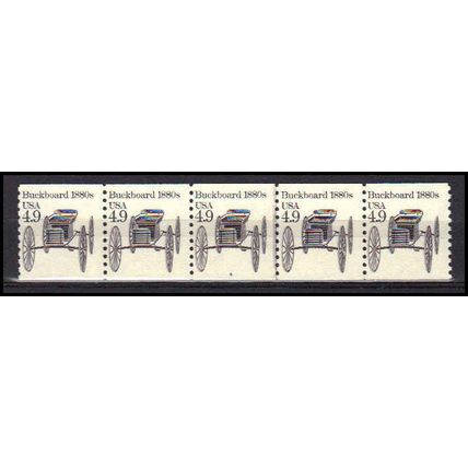 2124 4.9c Buckboard Fine MNH Dry Gum PNC 4/5 X0284